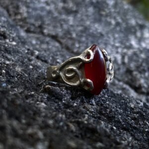 Silver Carnelian Ring swirls