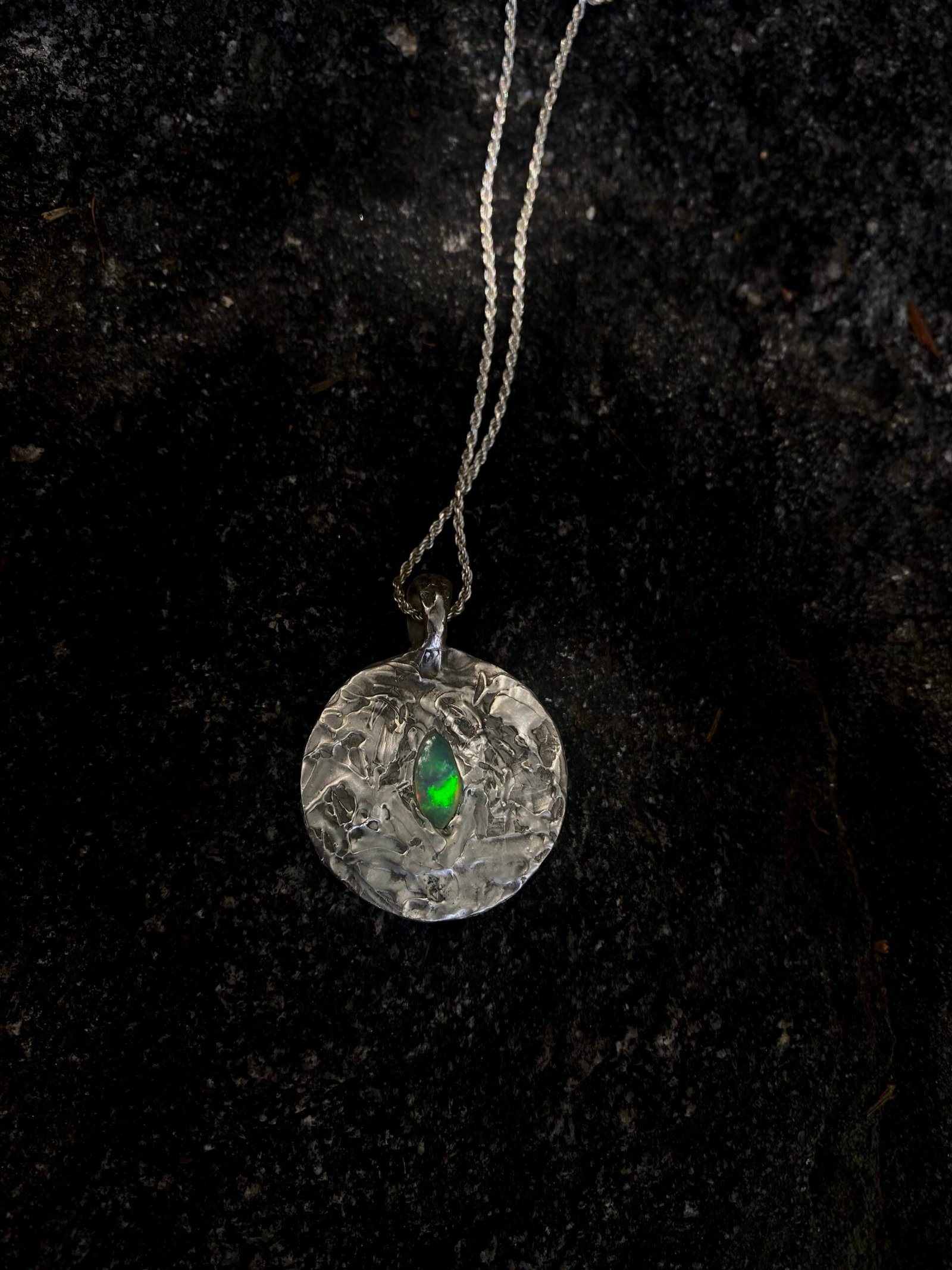 Twirling Pendant #1 Fire Opal, Large - Image 15
