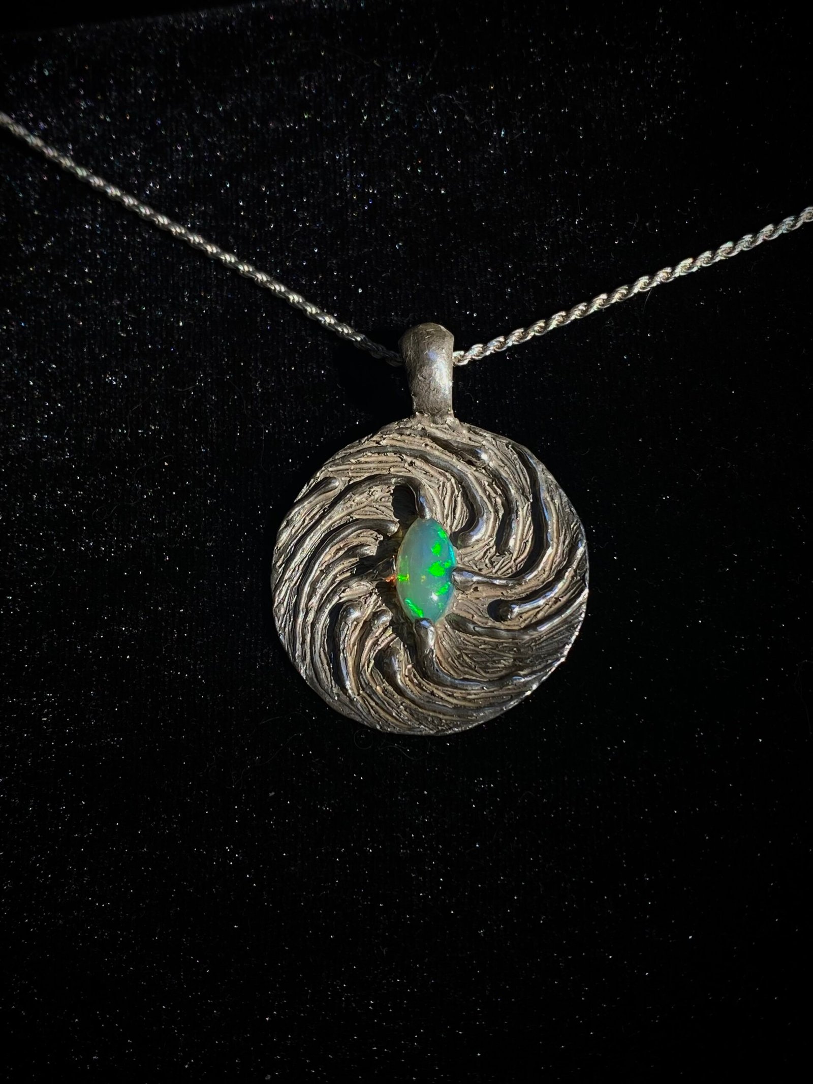 Twirling Pendant #1 Fire Opal, Large - Image 12
