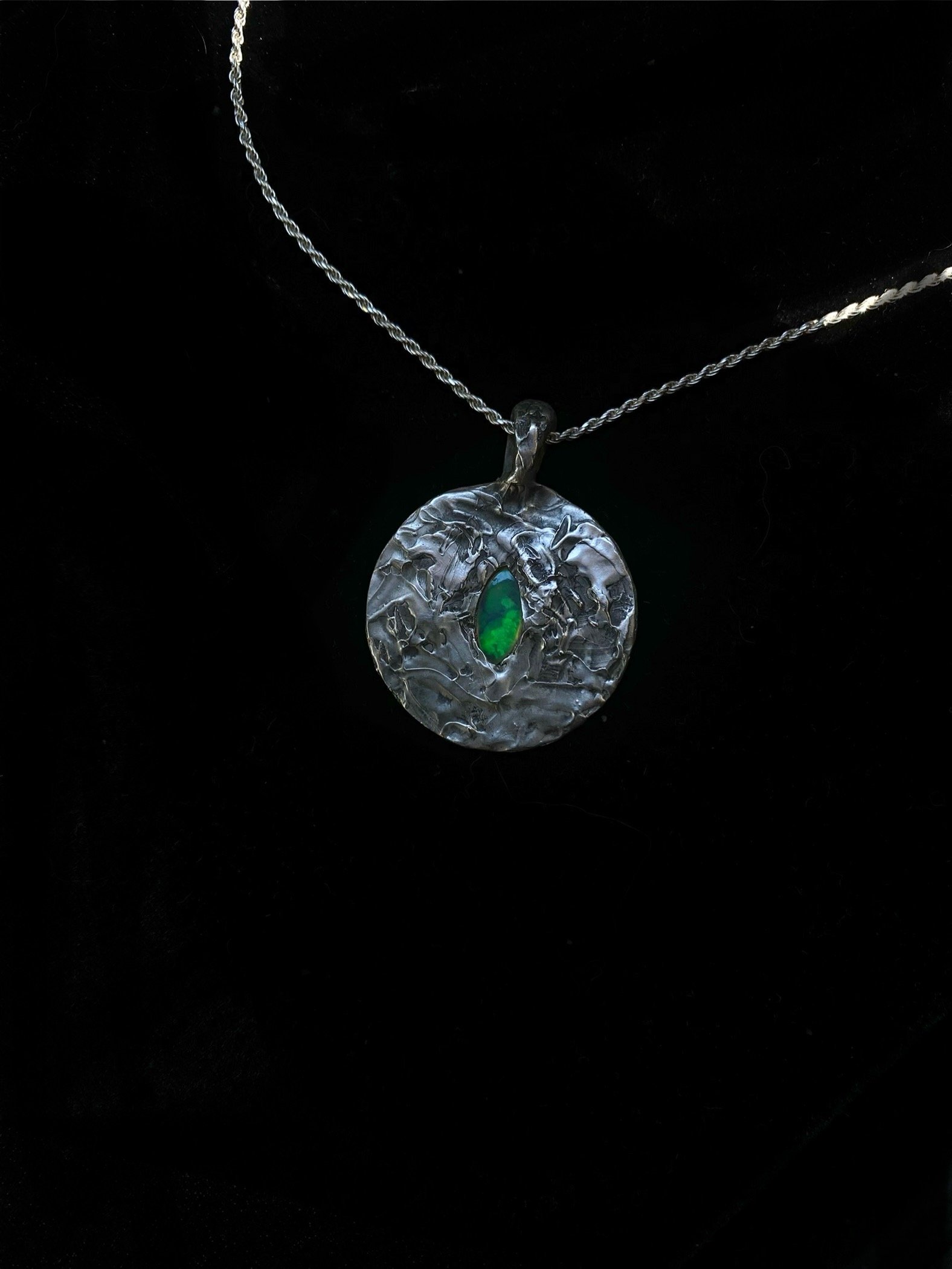 Twirling Pendant #1 Fire Opal, Large - Image 14