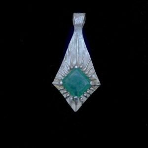Emerald Sterling Silver Pendant